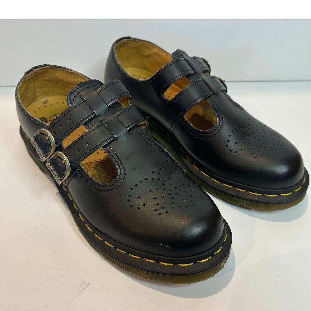 Dr. Martens 8065 Smooth Leather Mary Jane Shoes Women's 9 Black Streetwear Punk